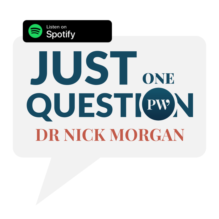 Podcast Banner - Just one Question with Dr Nick Morgan